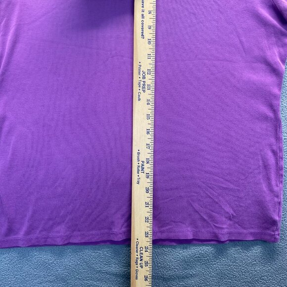 Eddie Bauer Women’s Size Large Blouse Short Sleeve Casual,Cotton,Purple - Picture 5 of 12